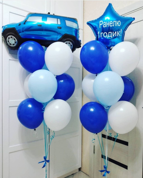 Фонтаны  с шариком машиной ( джип, внедорожник)и именной звездой( любая ваша надпись на звезде в подарок)