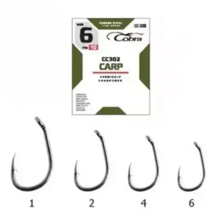 Крючки Cobra CARP сер. CC302 разм.004 10шт.
