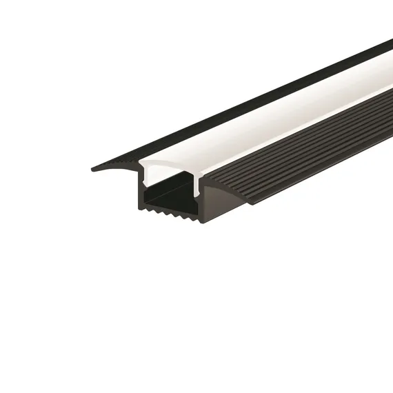 Алюминиевый профиль встраиваемый в пол 37x10 (Черный, 2 м), ALM-3710-S-2M 636023 Led Strip 636023