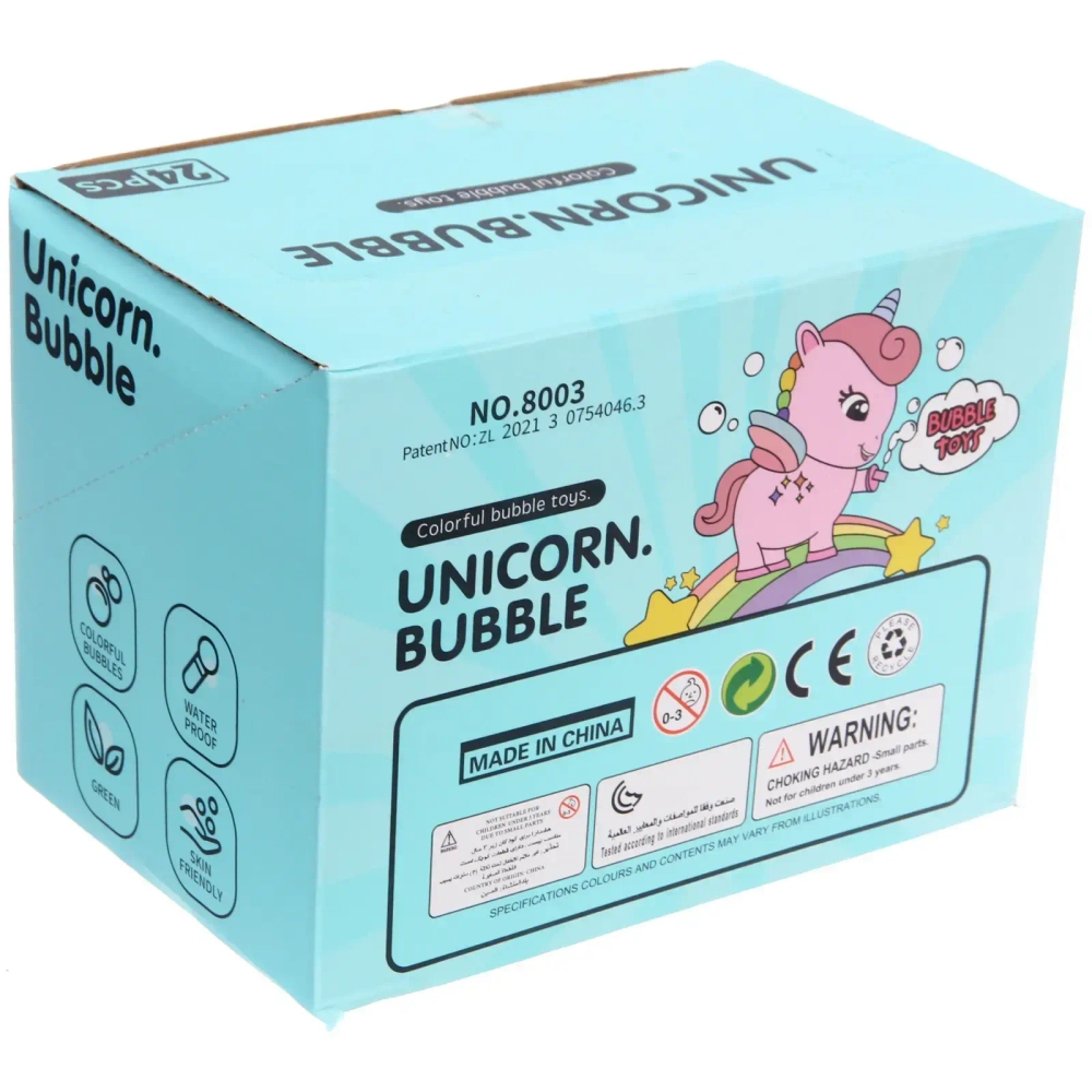 Мыльные пузыри «Единорожек», 14 см, 40мл, цвет микс