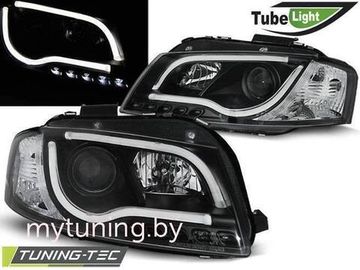 Передние фары Audi A3 8P led tube lights black