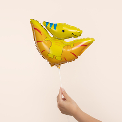 Шар с клапаном (14''/36 см) Мини-фигура, Динозавр Птеродактиль, 5 шт.