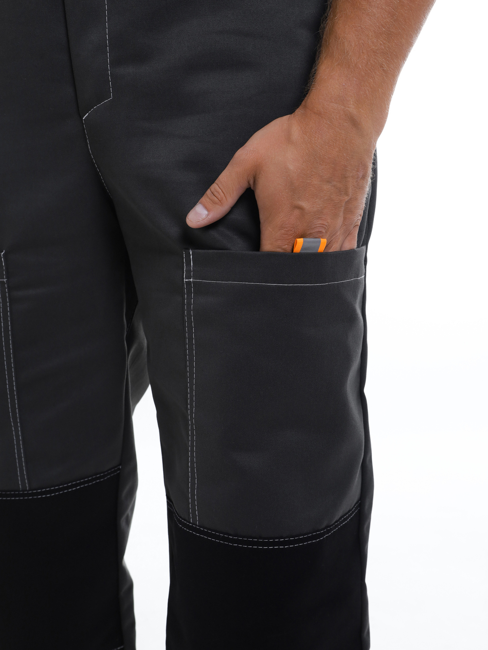 Костюм Nerss «МАНХЕТТЕН», куртка + полукомбинезон. Черный с серым.