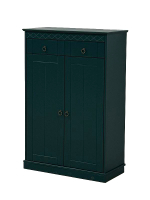 Тумба, 79х37х119, Индра, комод для одежды, в прихожую, с ящиками, МДФ, изумрудный, Dipriz