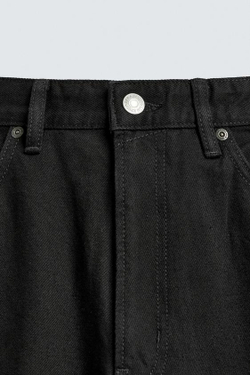 ZARA ДЖИНСЫ СВОБОДНОГО КРОЯ, ЧЕРНЫЙ