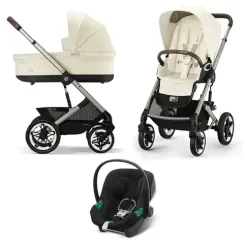 Детская коляска Cybex Talos S Lux 3 в 1 TPE Seashell Beige