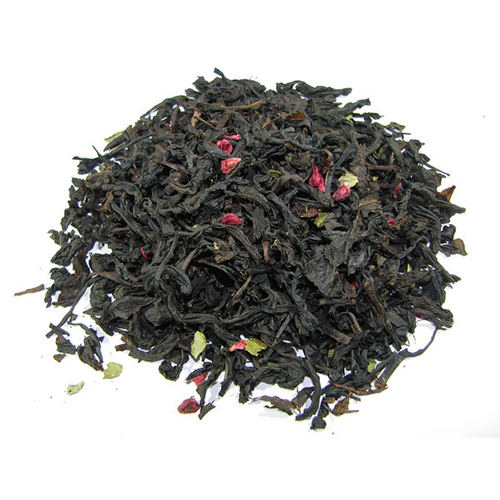 Черный ароматизированный чай Малина со сливками Конунг 500г