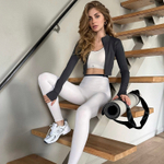 Леггинсы спортивные молочные