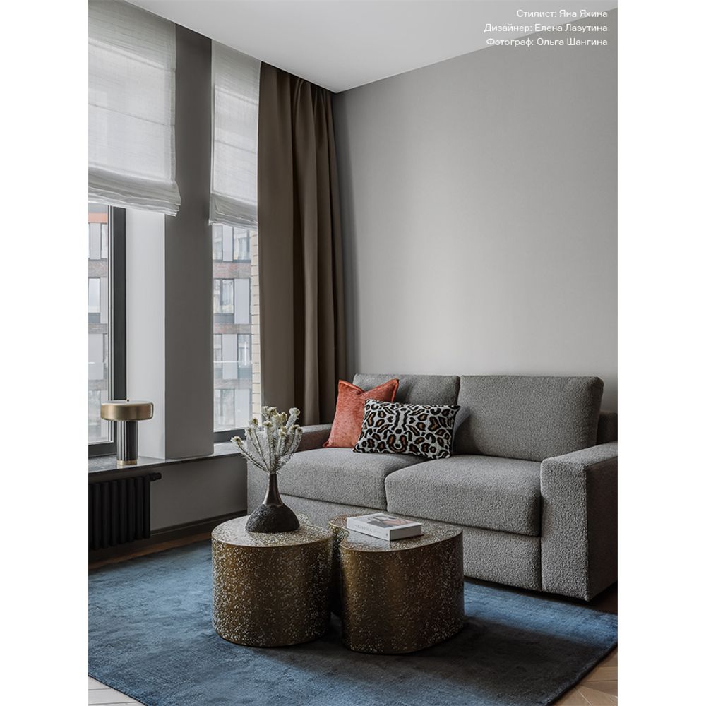 Набор из 2-х столиков Grannis, золотистые