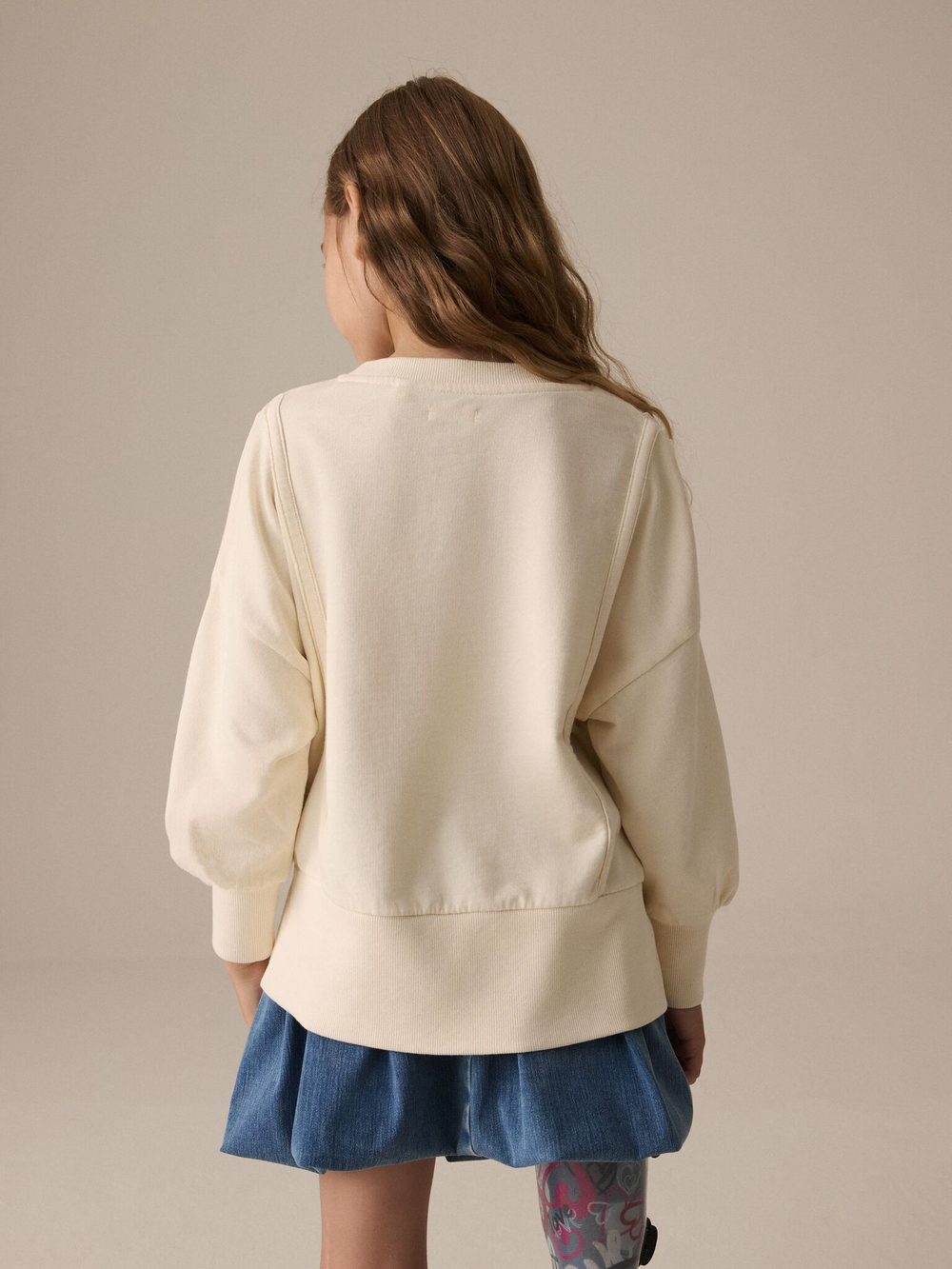 Толстовка для девочки Next E44-435, Молочный