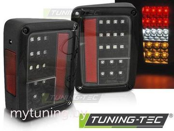 Задние фонари для Jeep Wrangler JK (07-18) LED черные светлые