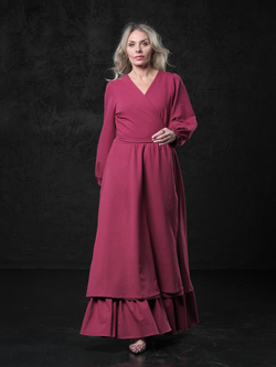 Платье на запах / фиалка