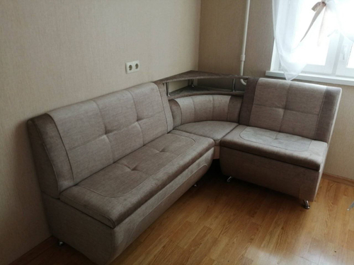 Диван угловой "Оскар 4/2 с полкой" (коричневый)