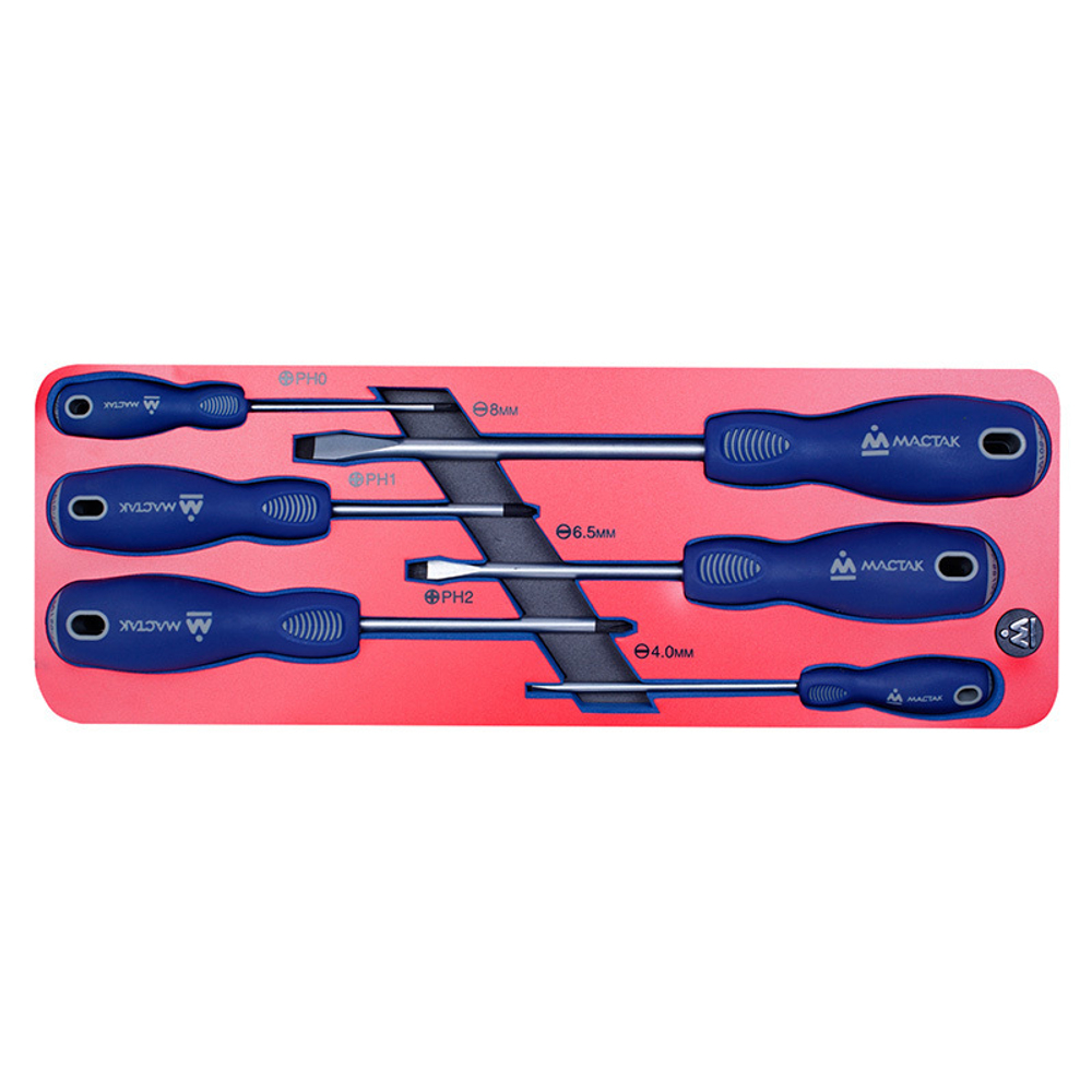 МАСТАК (5-4006) Набор отверток, ложемент, 6 предметов