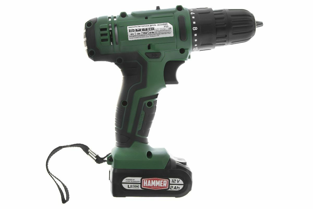 Дрель аккумуляторная HAMMER ACD12BS