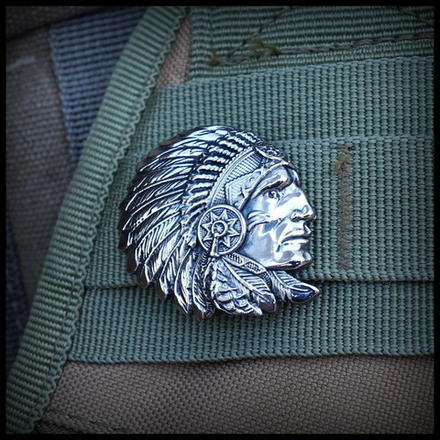 Клипса для системы MOLLE "Индеец" , мельхиор