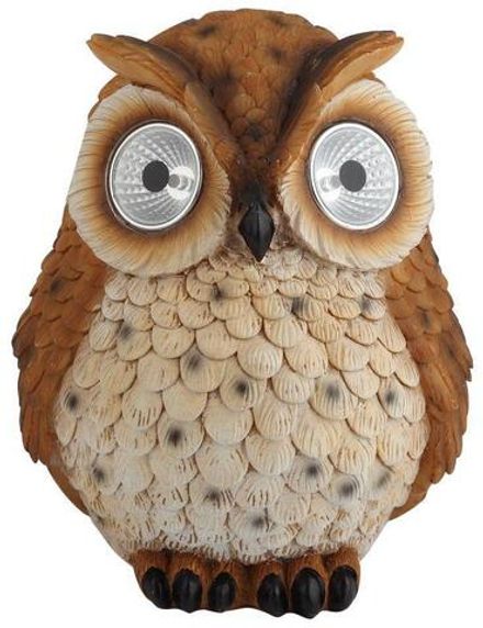 Светильник садовый ERAFYS01-10 Сова рыжая на солнечн. батарее полистоун 19см Эра Б0044842