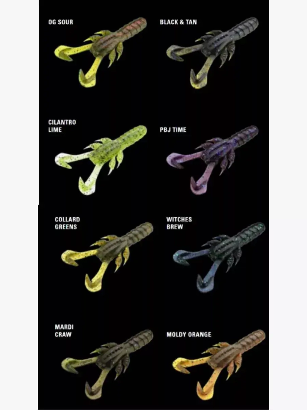 Мягкая приманка 13 FISHING Ninja Craw 3"/ CG (6шт./уп.)