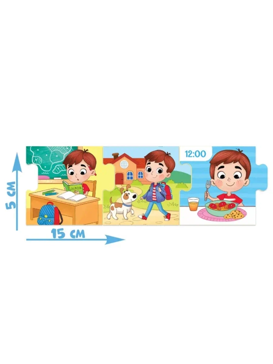 Пазлы - цепочки Мой день Для мальчиков