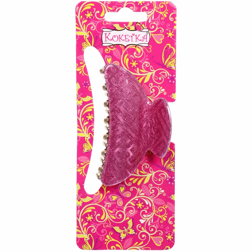 Заколка-краб для волос « ЭЙФОРИЯ», райя, микс 6 цветов, 7см (блистер Кокетка)