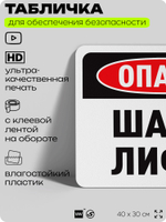 Табличка для обеспечения безопасности "Опасно, шахта лифта", для офиса, по охране труда для предприятия, организаций, 40х30 см, Silver Plane x Айдентика Технолоджи