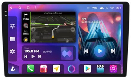 Магнитола в 10" рамку с экраном 10.36" 2K QLed - FarCar XXL856M QLED+2K, Android 12, ТОП процессор, 8Гб+256Гб, CarPlay, 4G SIM-слот