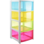 Комод РАДУГА (4 секции) разноцветный 0,767,36х0,377м