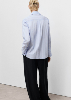 Полосатая рубашка с лацканами