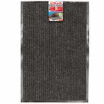 Коврик входной ворсовый влаго-грязезащитный LAIMA, 40х60 см, ребристый, толщина 7 мм, черный, 602863