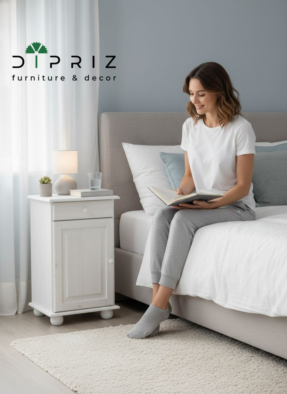 Тумба, 48х39х81, Лена, для кухни и ванной, с ящиком (нижняя часть буфета Лена), белый, Dipriz