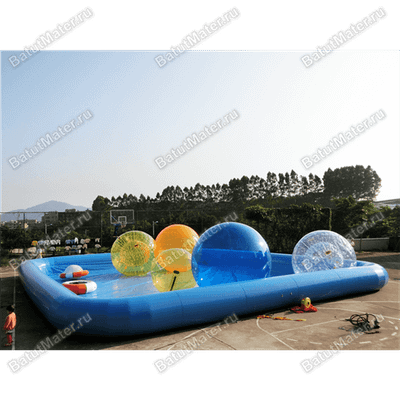 Квадратный надувной бассейн "Зебра" 9*9*0.65 м