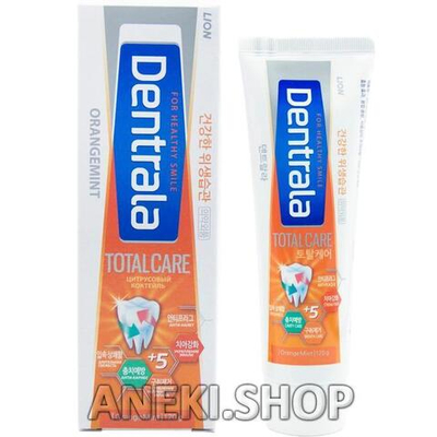 Зубная паста укрепляющая с ароматом цитруса 120 г Total Care Orange Mint Lion Dentrala