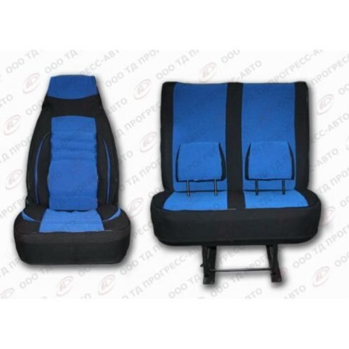 Чехлы на сиденье /Г-3302/ 3-х мест. Жаккард синий (Газелист52)