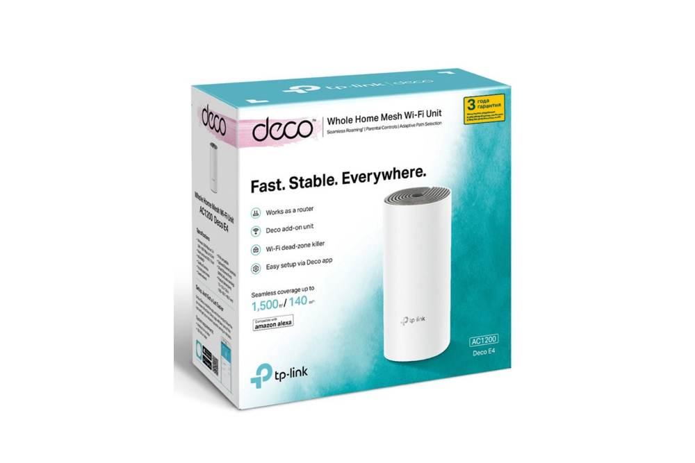 Wi-Fi Mesh система TP-Link Deco E4 (1 устройство), белый