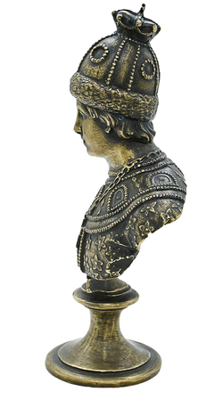 Феодор I. Бронзовый бюст царя Фёдора Алексеевича Романова. Фабрика Ф.Шопена. 1868 г.