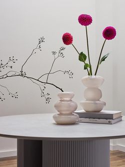 Ваза Riverstone, 20 см, жемчужно-серая