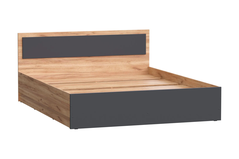 Кровать Атланта с подъёмным механизмом 160х200 графит/дуб крафт