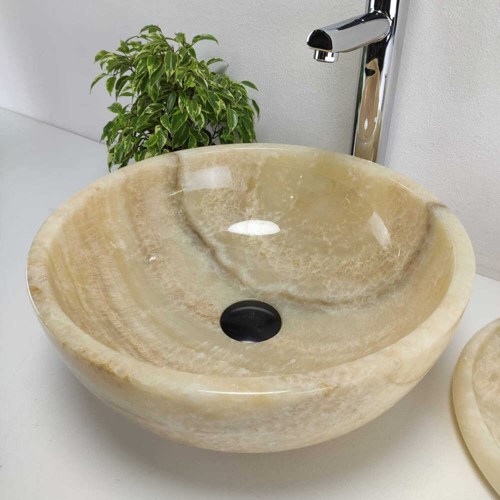 Раковина из оникса Bowl Yellow TinLip BO-61101 40*40*15