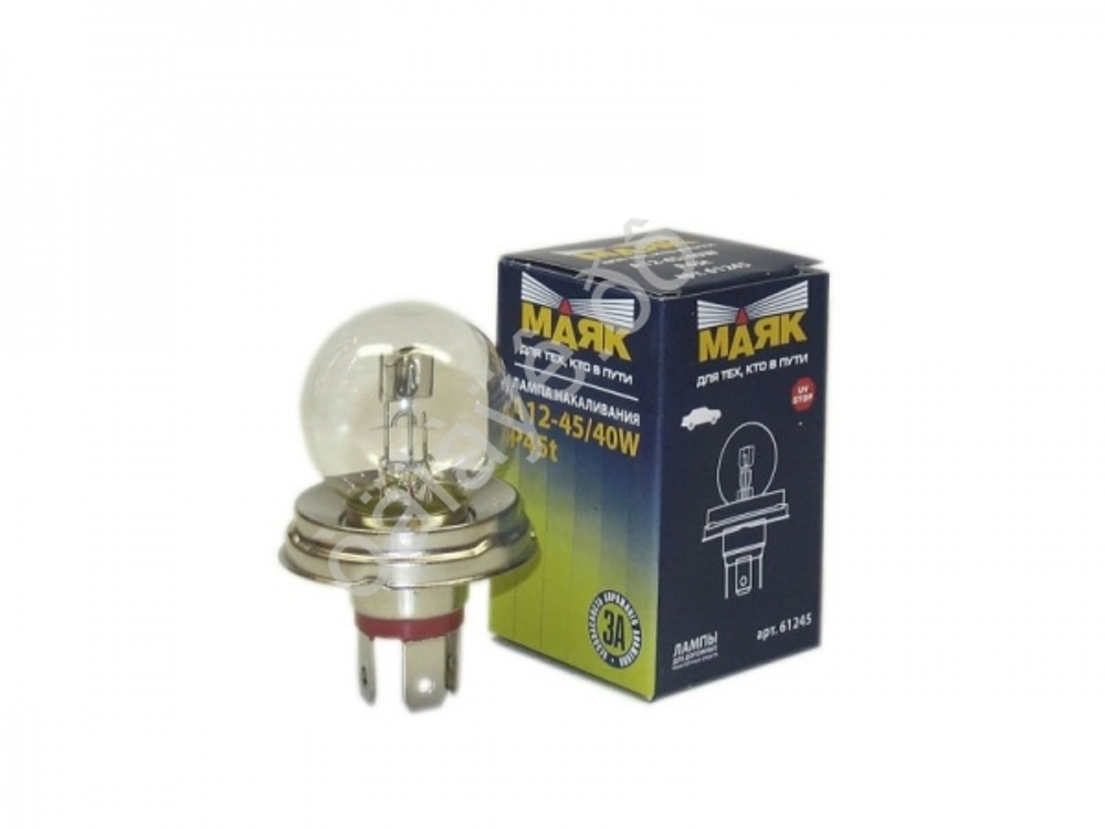 Автолампа 2R 12V 45\40W P45t фарная круглая с\о Маяк 61245
