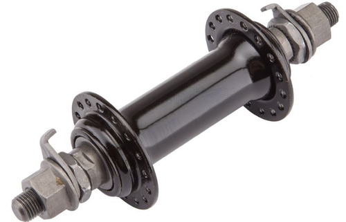 Втулка передняя SF-HB03F, 36 спиц, под гайку, ось 3/8", диаметр фланцев по отверстиям для спиц 38 мм, стальная, чёрная