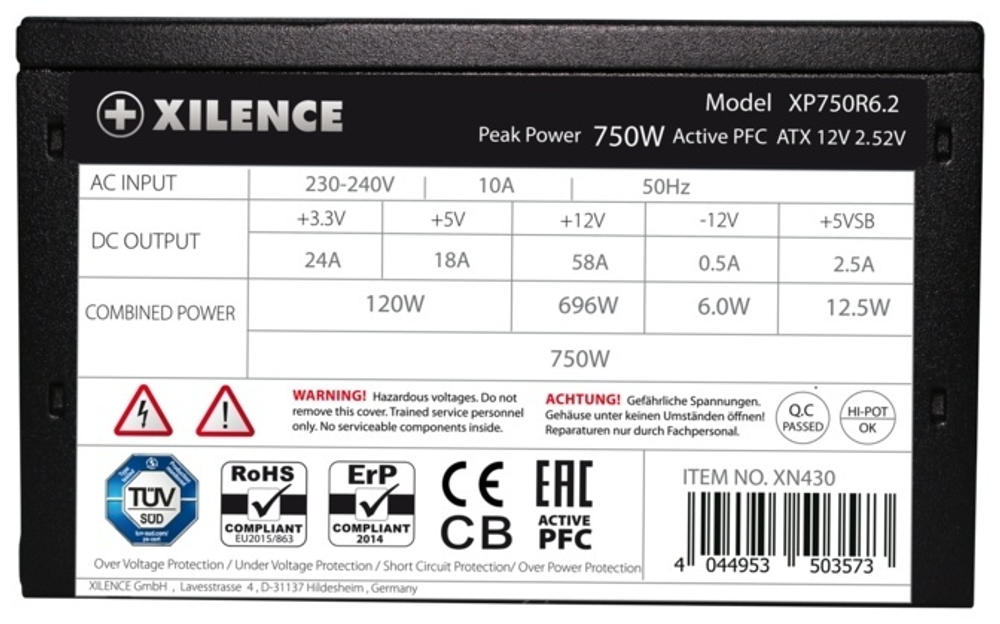 Блок питания Xilence XP750R6.2 750 Вт