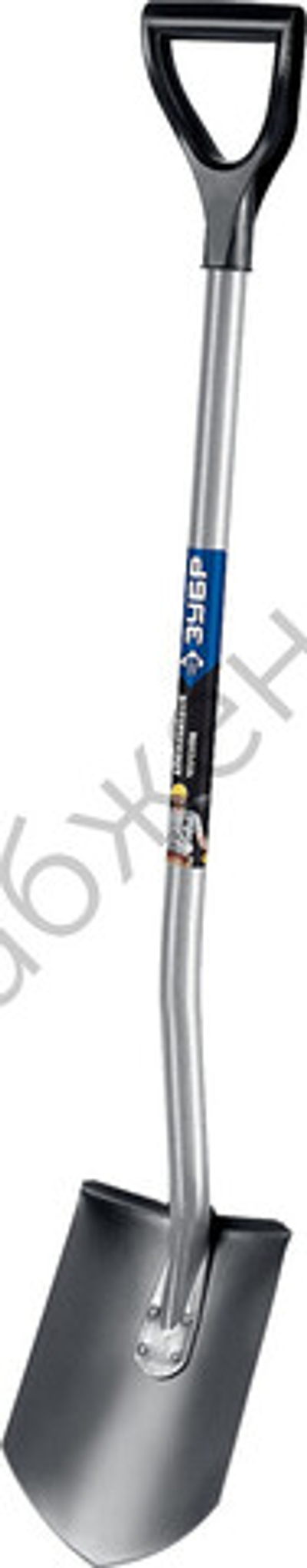 ЗУБР Титан, 280 х 190 х 1200 мм, полотно 2 мм, титановая, алюминиевый изогнутый черенок с рукояткой, тип ЛКО, штыковая лопата, Профессионал (39418)