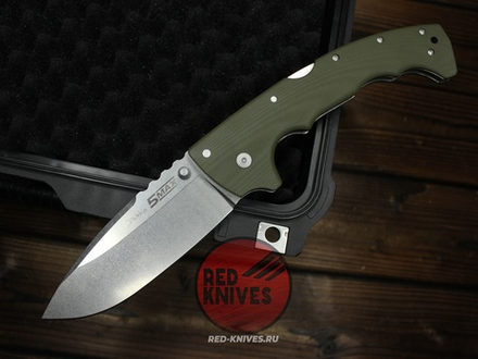 Нож Cold Steel 5 Max - руокять зеленый G10, светлый клинок