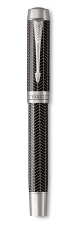 Перьевая ручка Parker Duofold Prestige Centennial, Black Chevron CT, перо: F