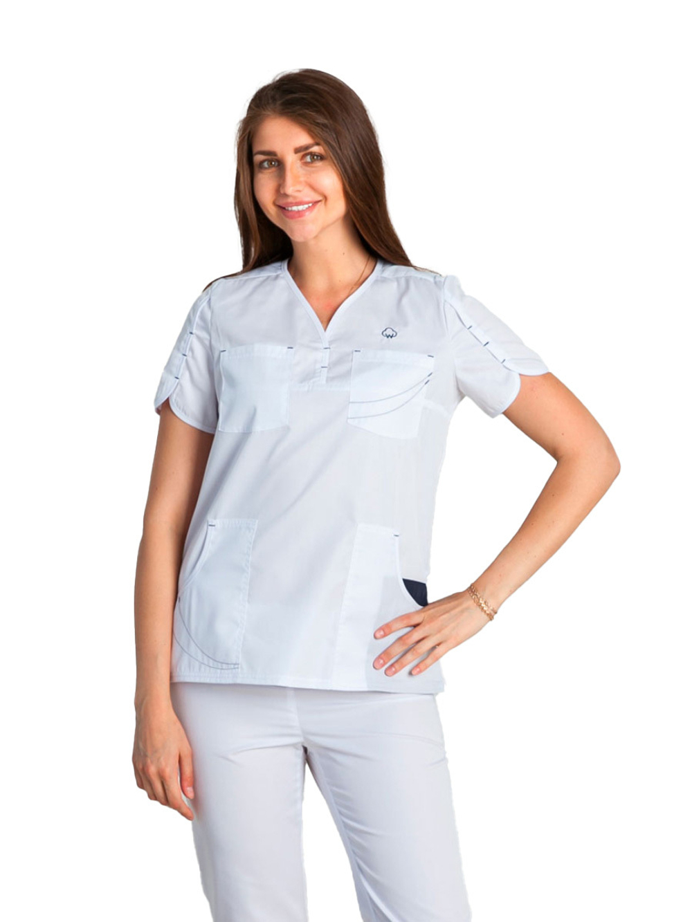 Туника медицинская женская White Wears WW110, белый, 56