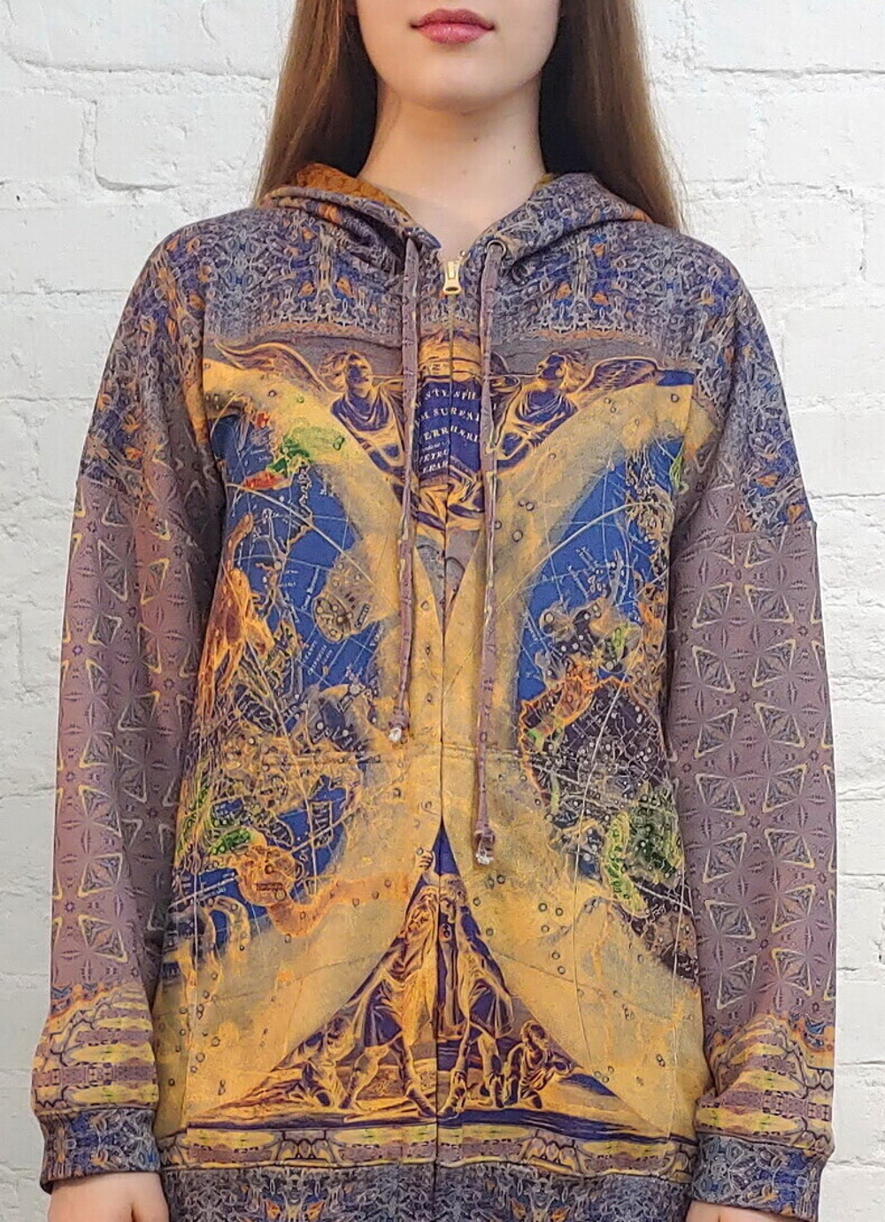 Комплект (худи и юбка) "Зодиак", по мотивам средневековой карты звездного неба