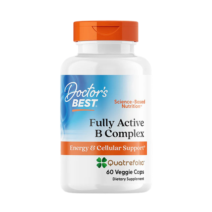 Активный комплекс витамина B, Doctor&#39;s Best Fully Active B Complex, 60 вегетарианских капсул