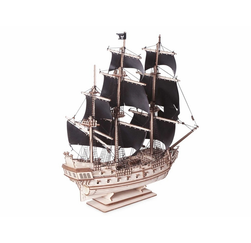 Корабль "Черное сердце" (Lemmo). Сборная модель, деревянный конструктор, 3D пазл, подарки, хобби, короблестроение