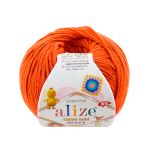 Пряжа Alize (Ализе) Cotton Gold Hobby New / уп.10 мот. по 50 г, 165 м, 37 оранжевый