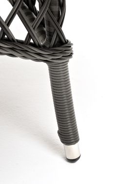 "Эспрессо" плетеный круглый стол, диаметр 150 см, цвет графит